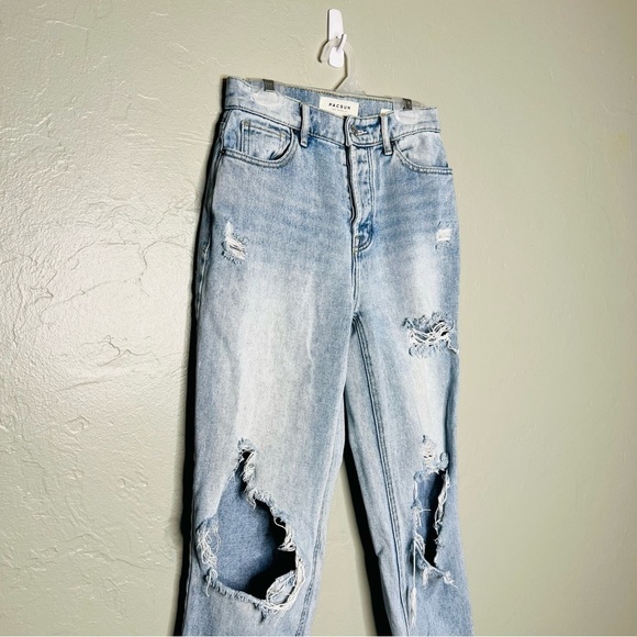 Pacsun Distressed High Rise Straight Jeans - Picture 2 of 7